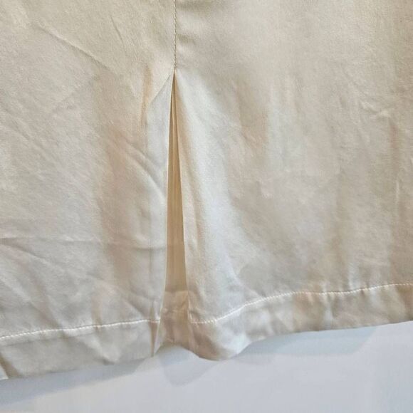 Eileen Fisher Silk Ivory V Neck Tank Top Size PM - Picture 4 of 7